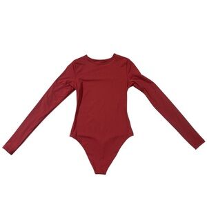 a new day Kids Long Sleeve Bodysuit in Deep Red